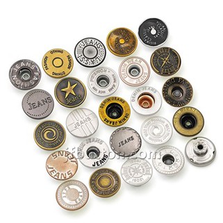 Metallist nupud teksapükste jaoks