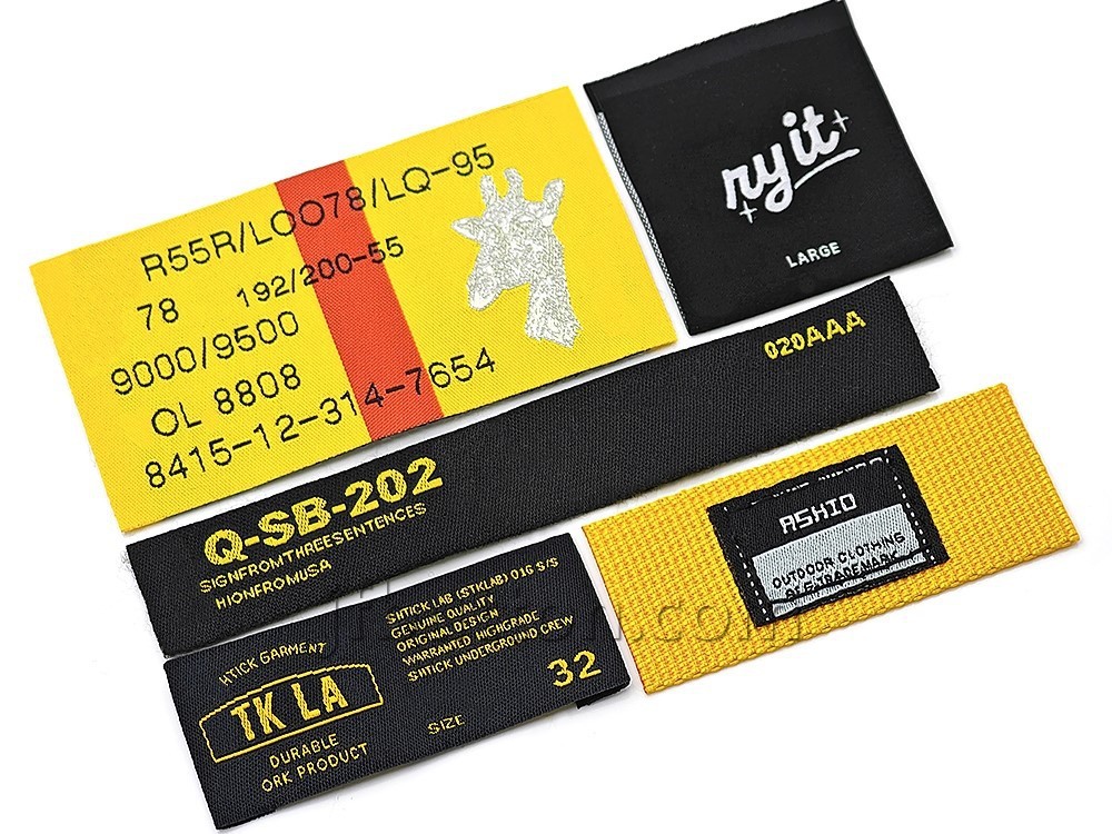 processed cotton woven labels processed cotton woven labels